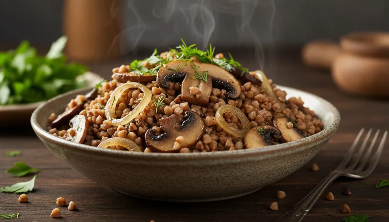 Гречка с грибами