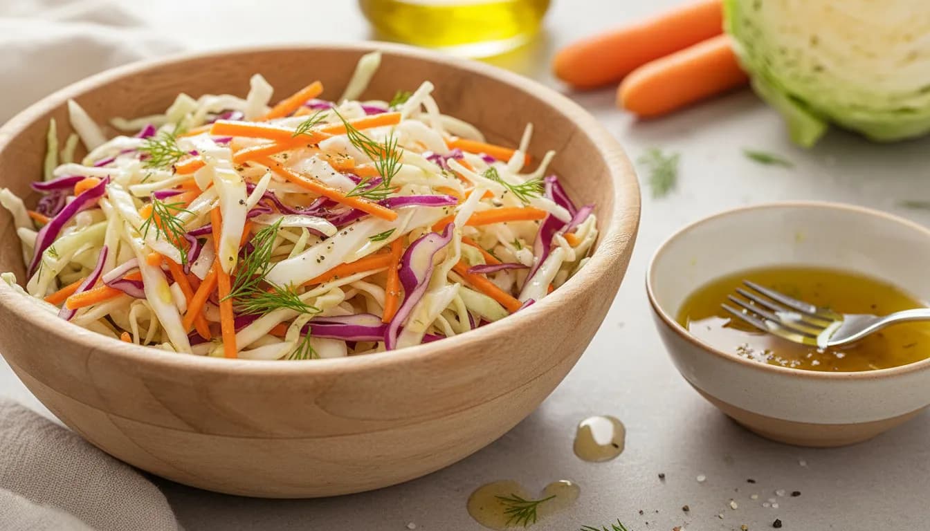 Витаминный салат с капустой и маслом