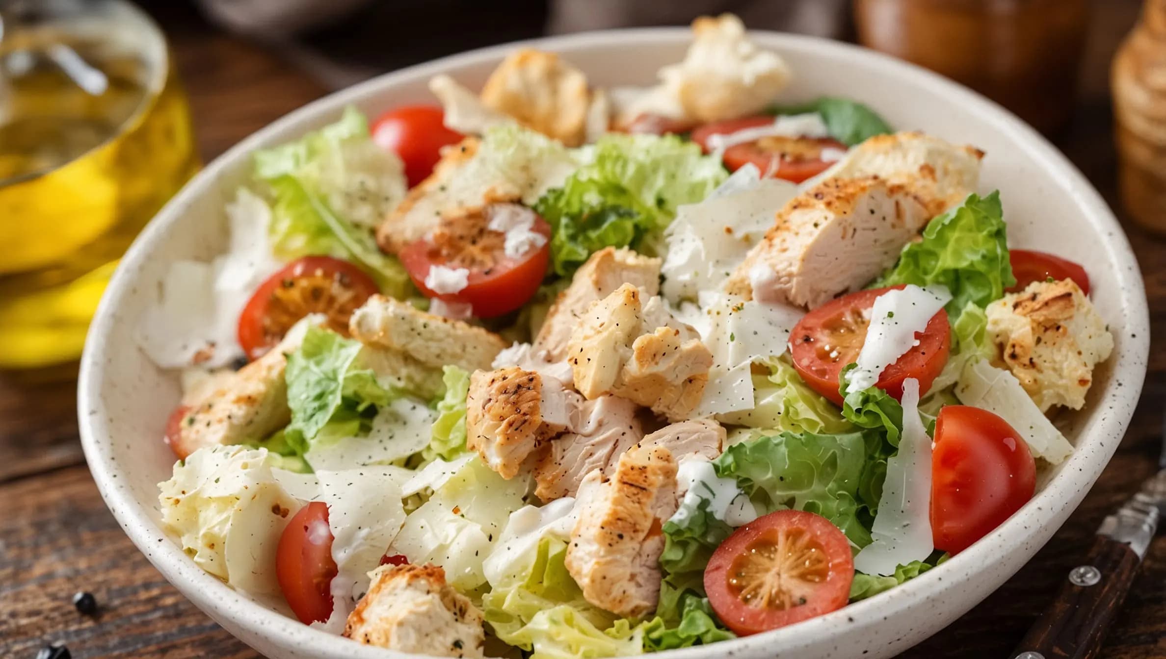 Салат Цезарь с курицей