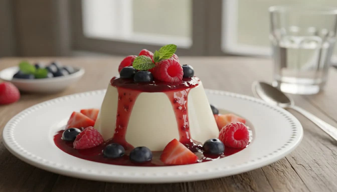Панна котта с ягодами