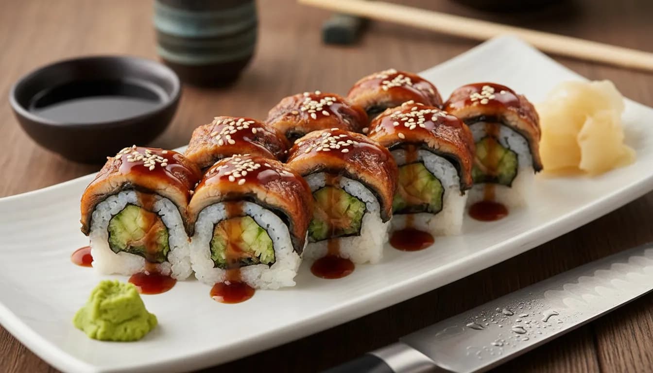 Ролл с угрём